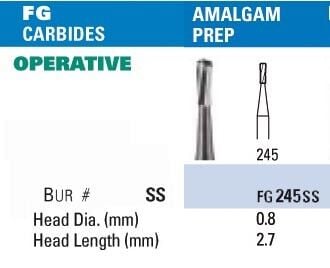 NeoBur FGSS Amalgam Prep. Carbide Burs - Microcopy