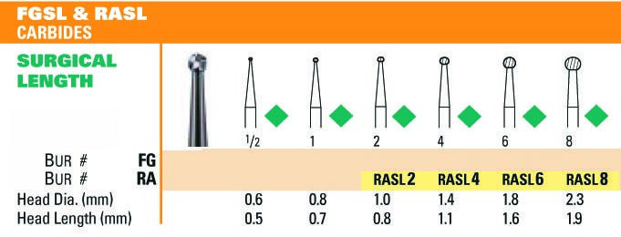 NeoBur RASL Surgical Carbide Burs - Microcopy
