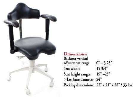 Mirage doctor's stool with armrests - TPC