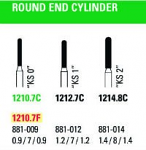 NeoDiamond Round End Cylinder Burs - Microcopy